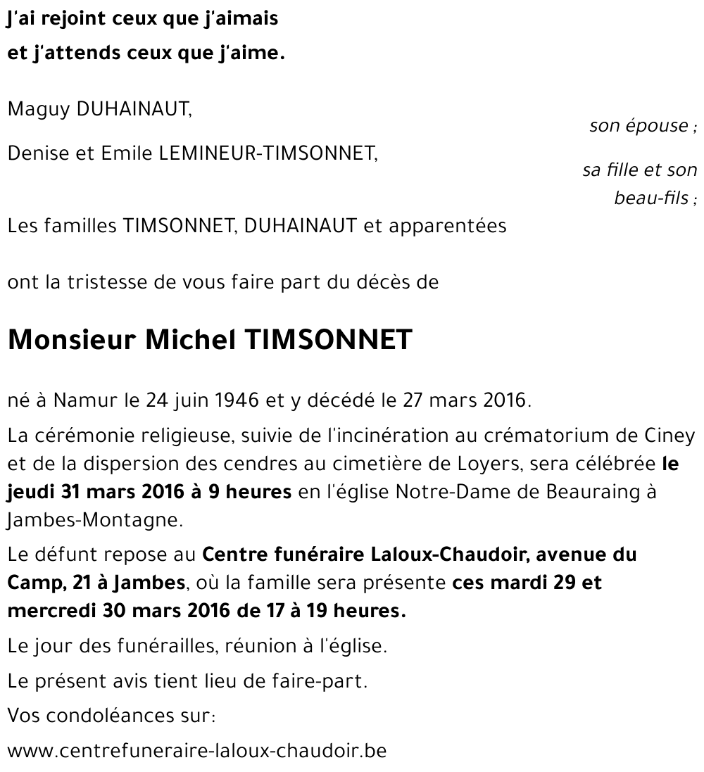 Michel TIMSONNET