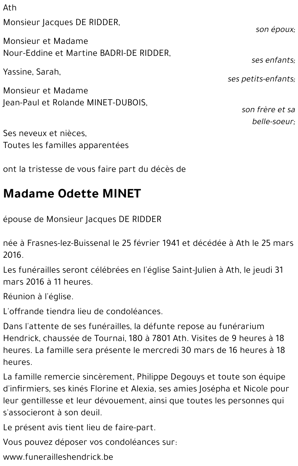 Odette MINET