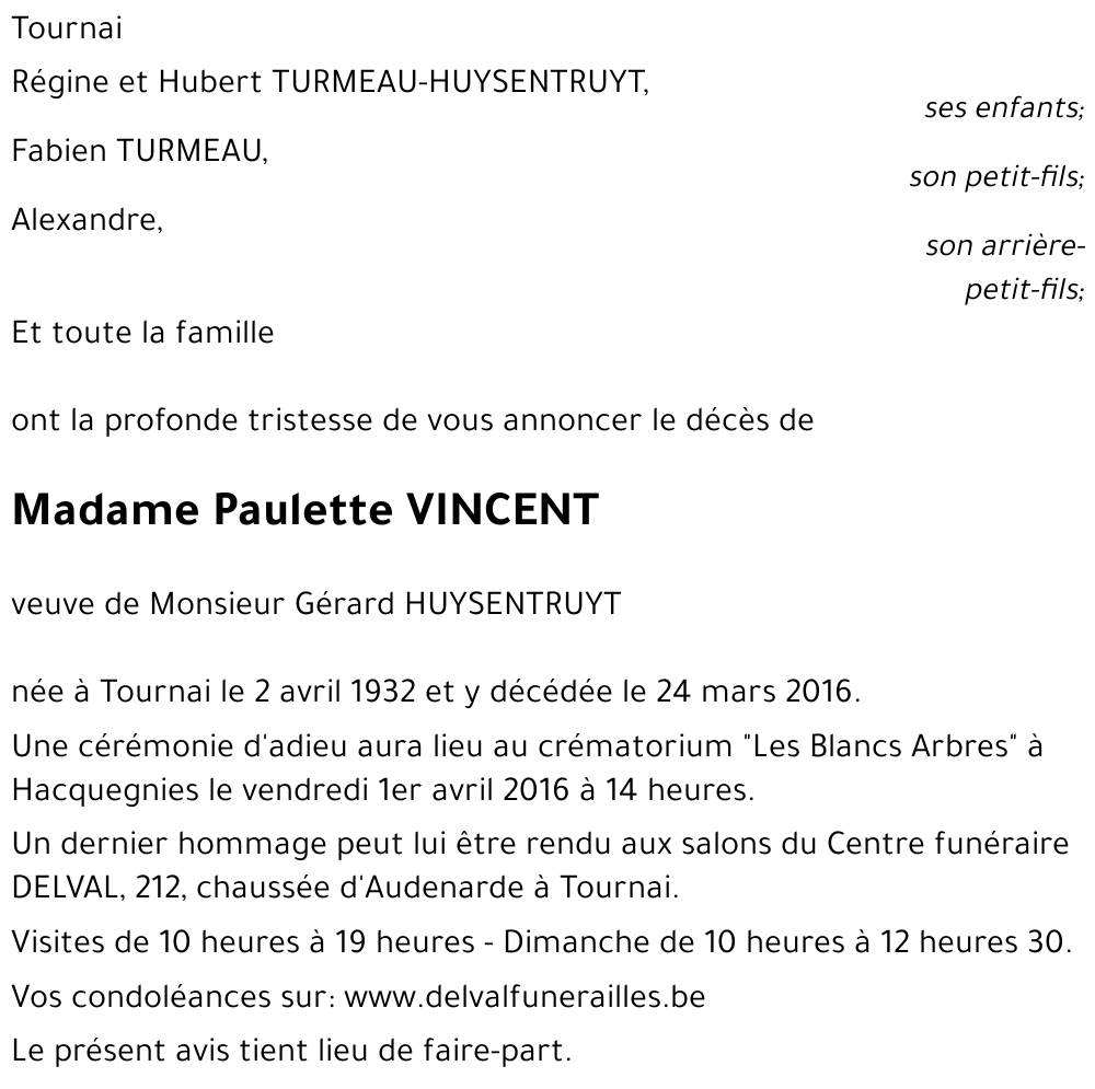 Paulette VINCENT