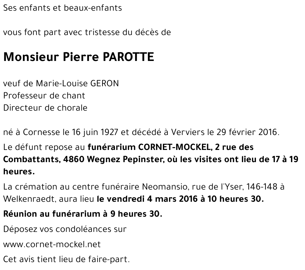 Pierre PAROTTE