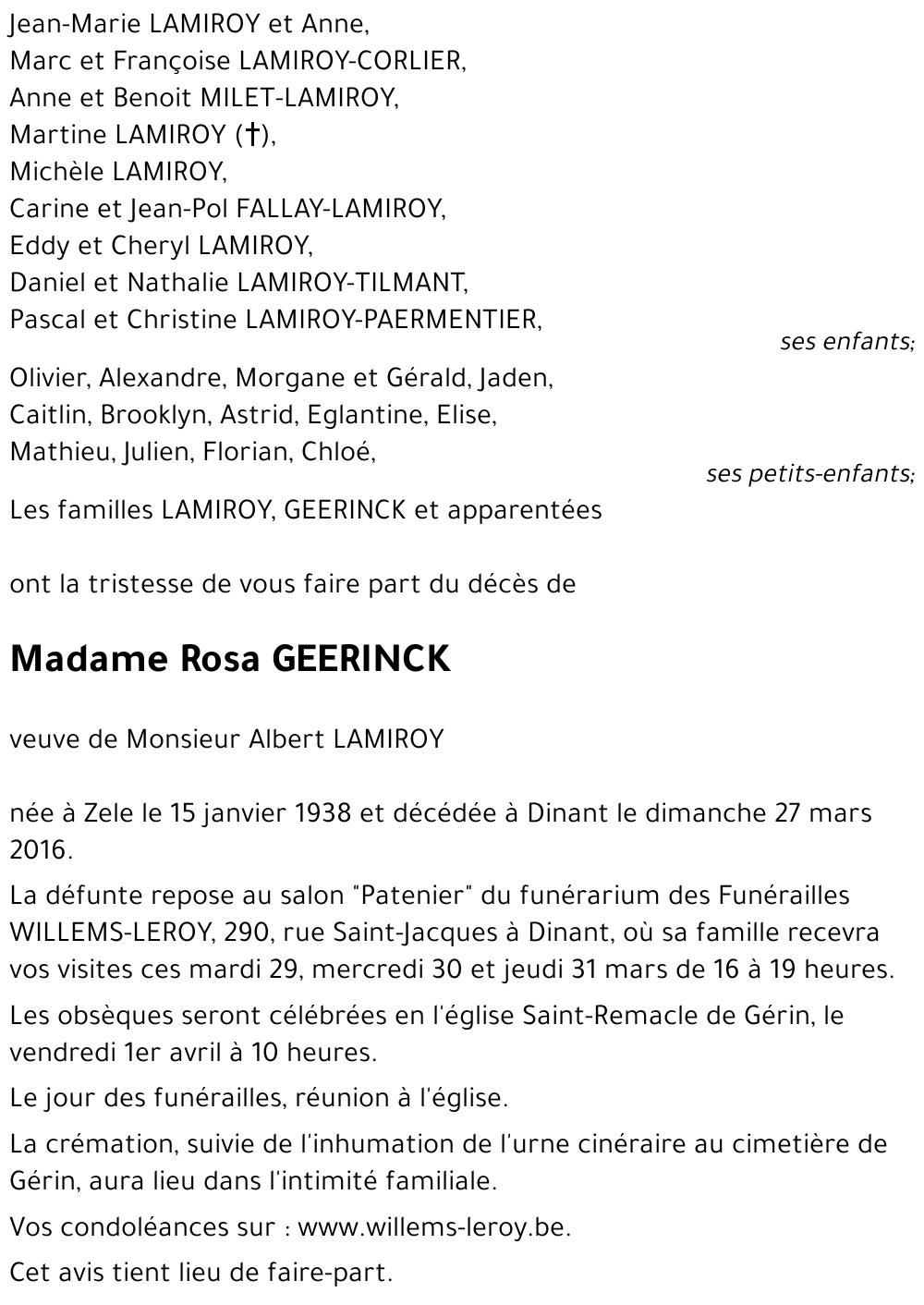 Rosa GEERINCK