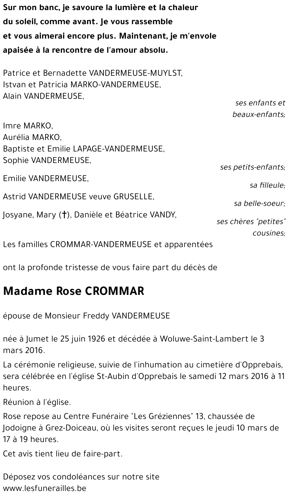 Rose CROMMAR