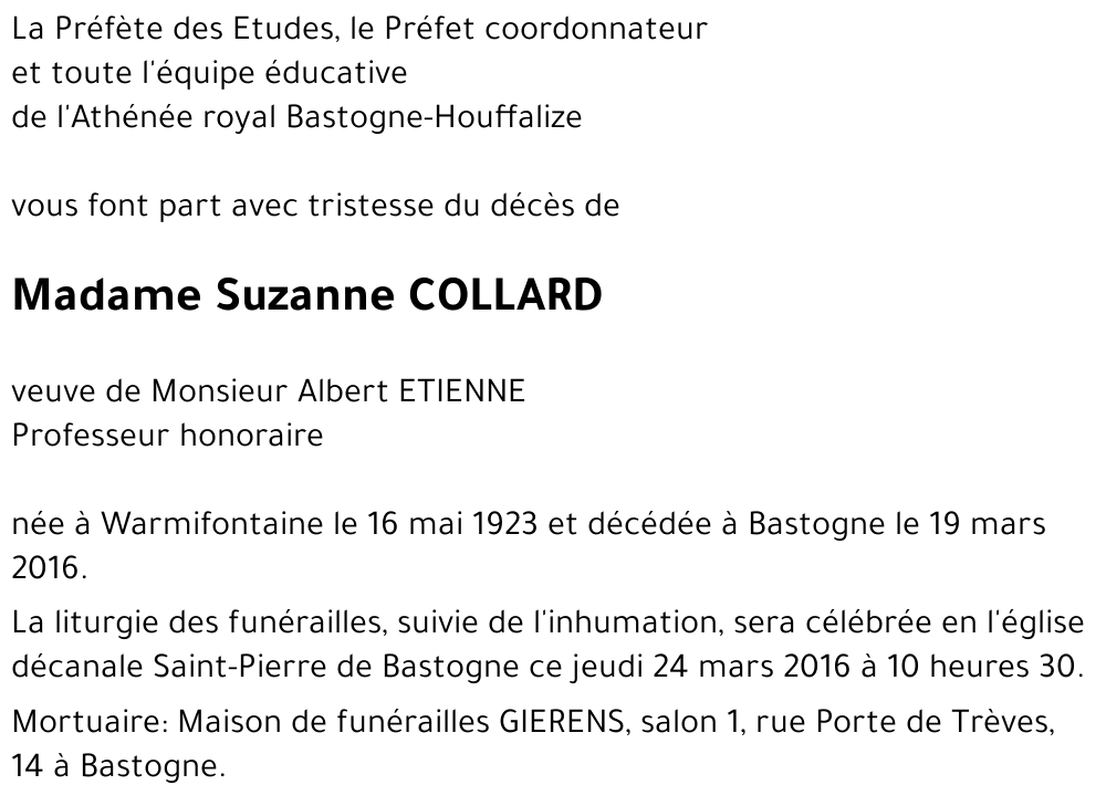 Suzanne COLLARD