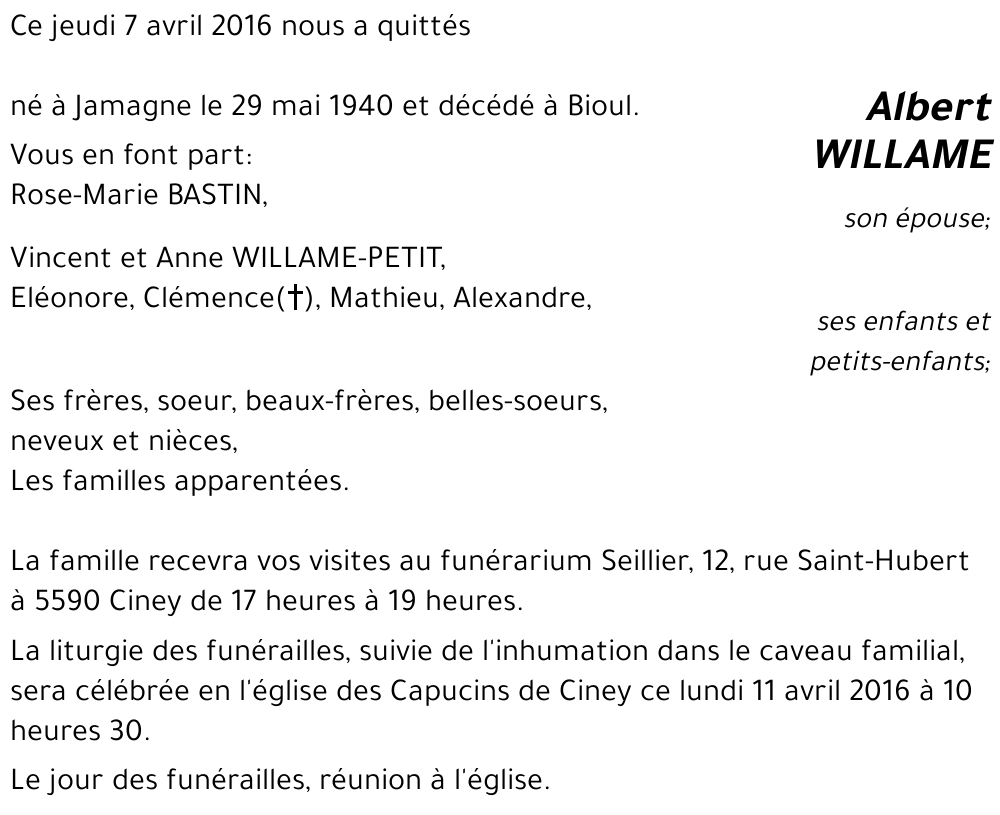 Albert WILLAME