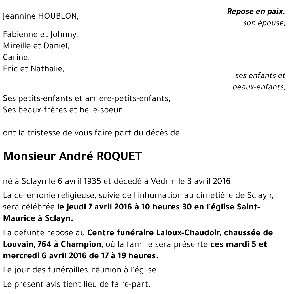 André ROQUET