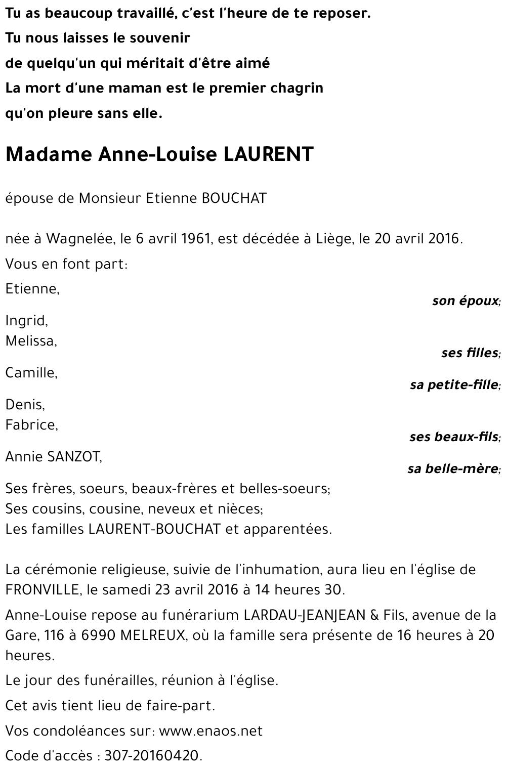 Anne-Louise LAURENT