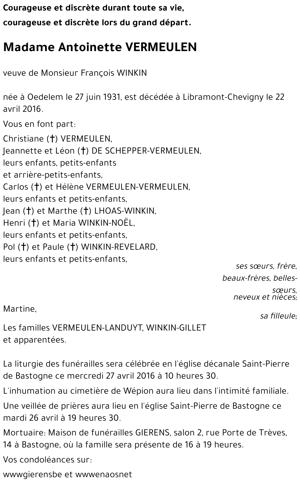 Antoinette VERMEULEN