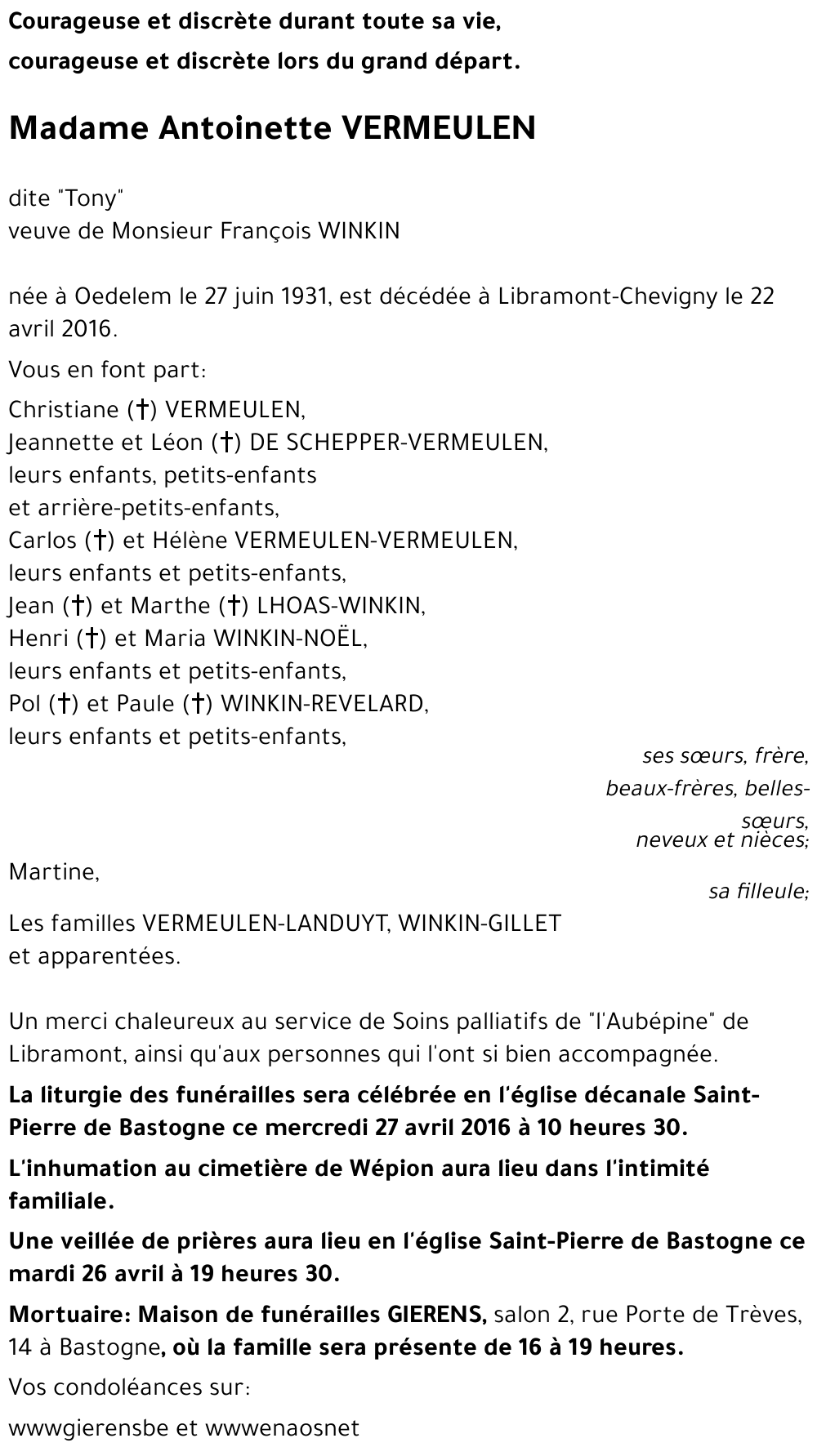 Antoinette VERMEULEN