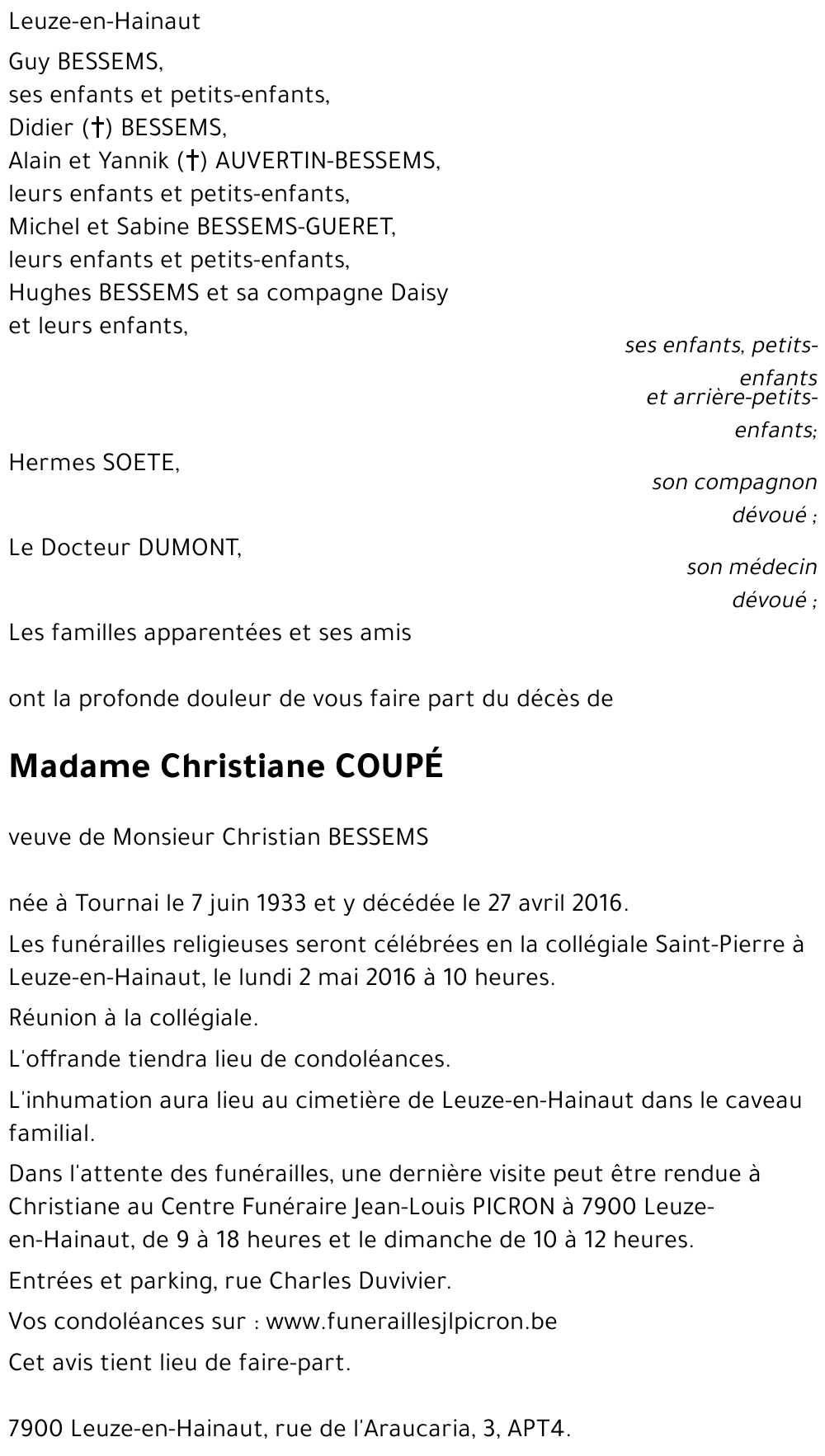 Christiane COUPÉ