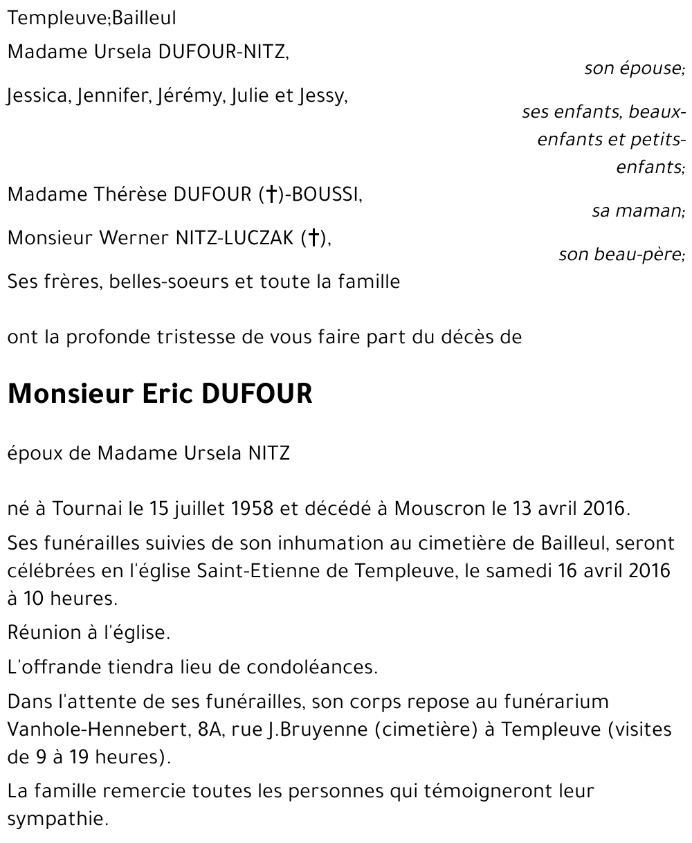 DUFOUR Eric