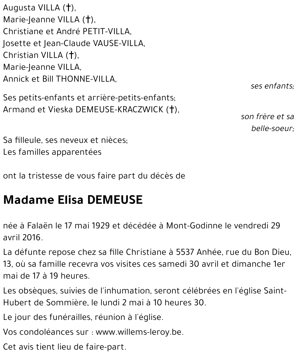 Elisa DEMEUSE