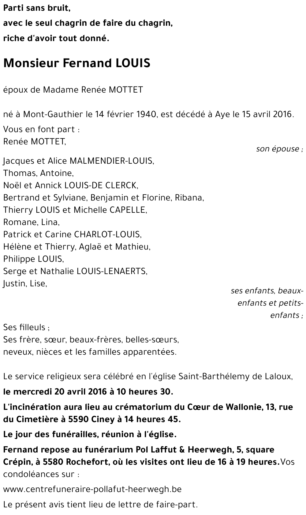 Fernand LOUIS