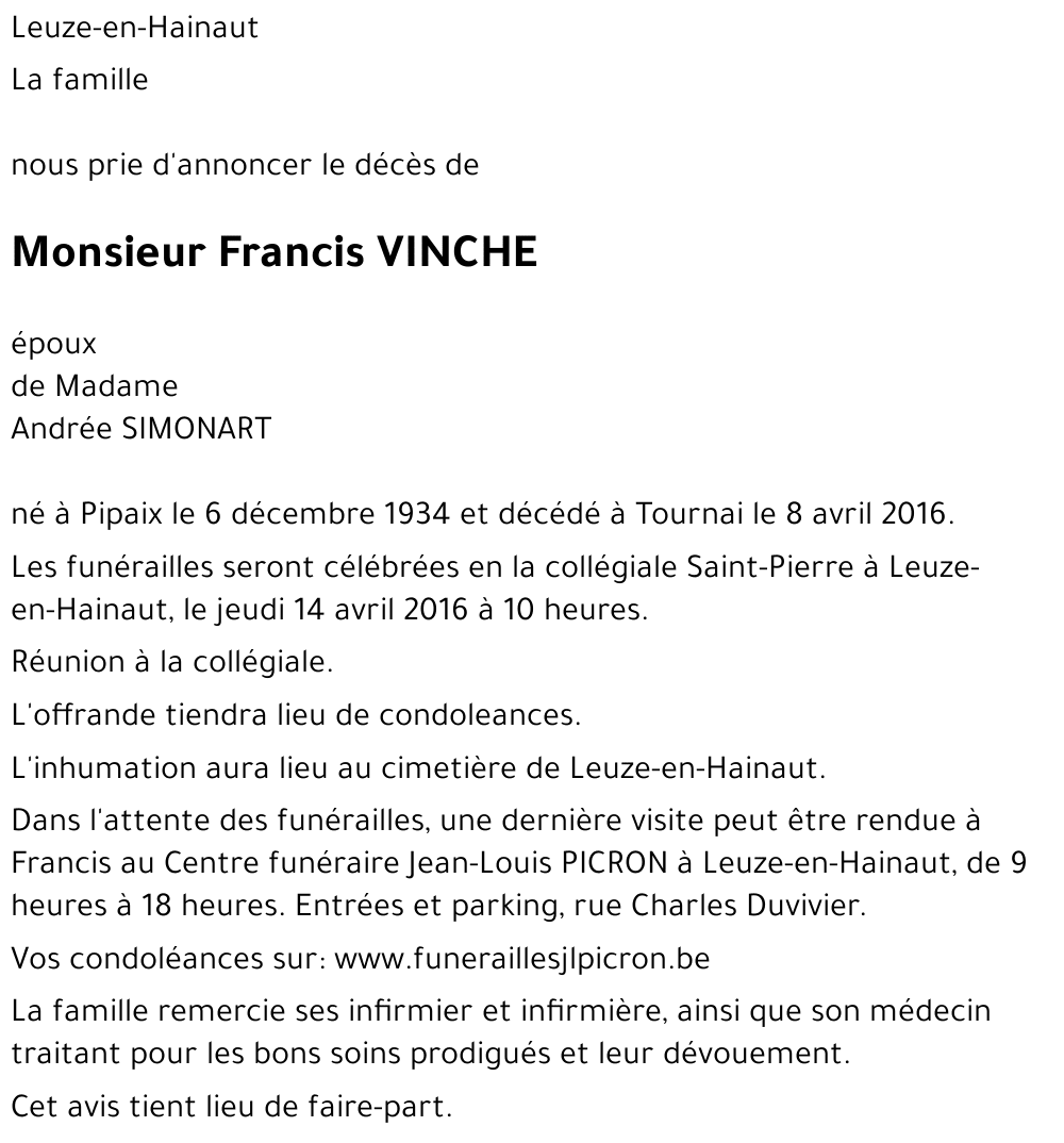 Francis VINCHE