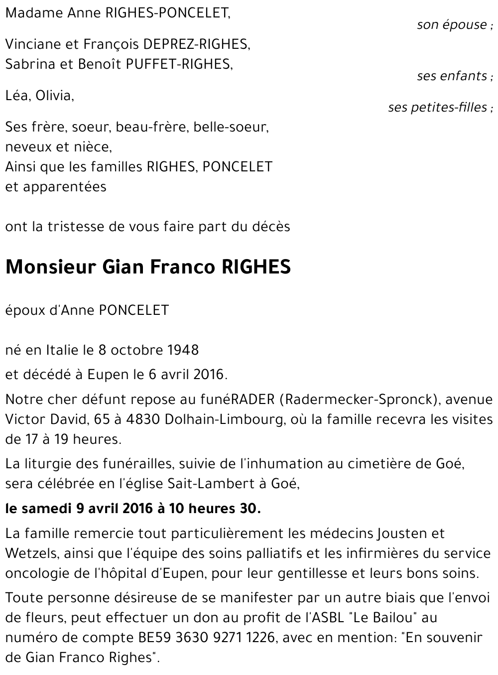 Gian Franco RIGHES