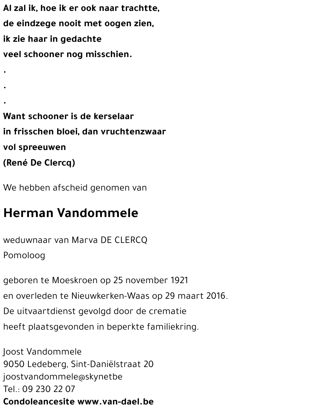 Herman Vandommele