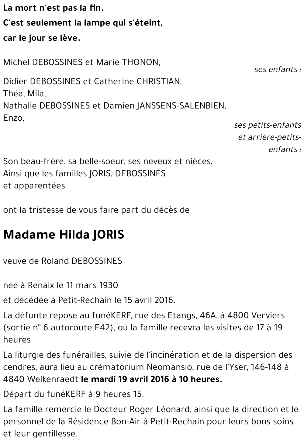 HILDA JORIS