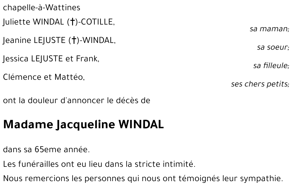 Jacqueline Windal