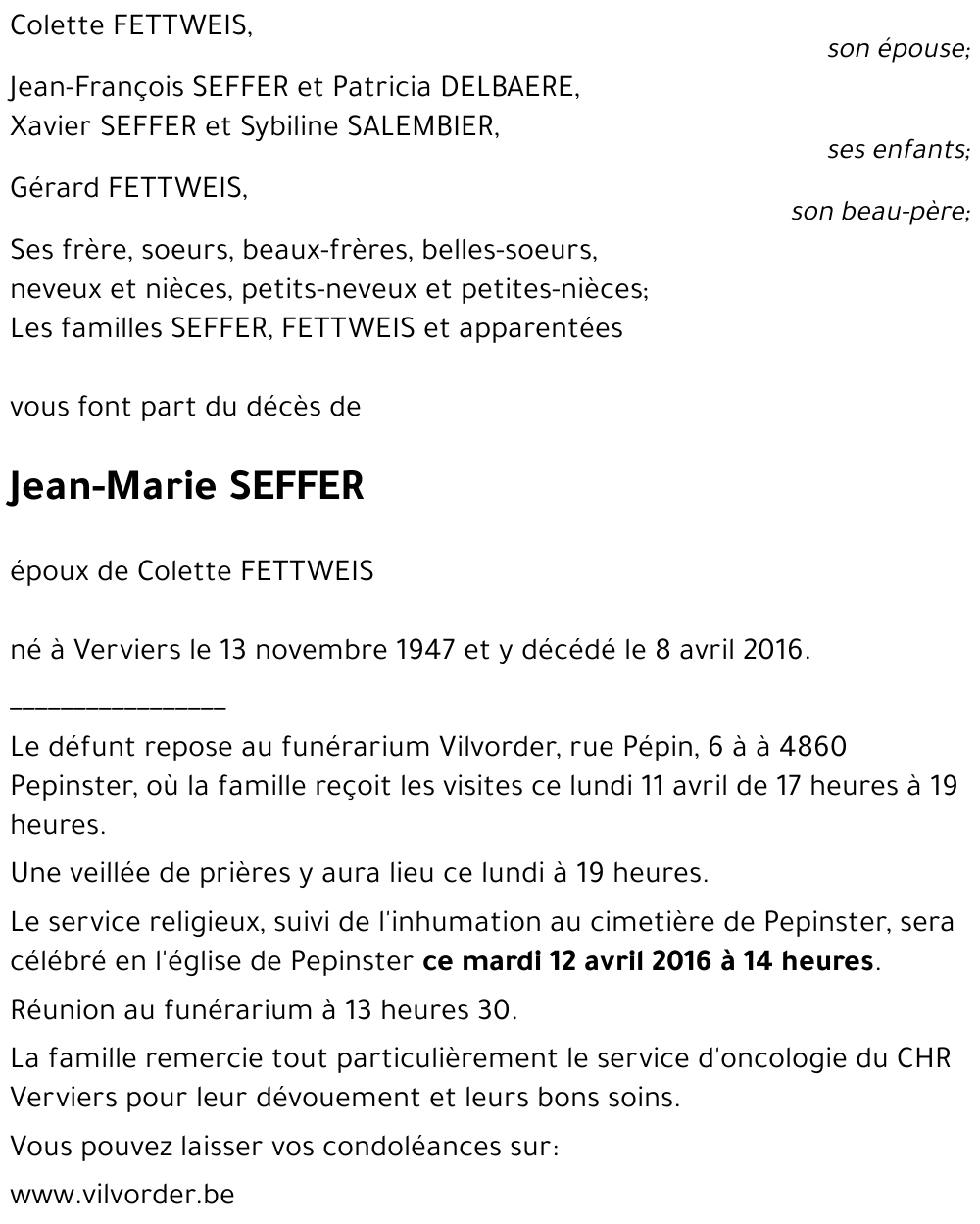 Jean-Marie SEFFER