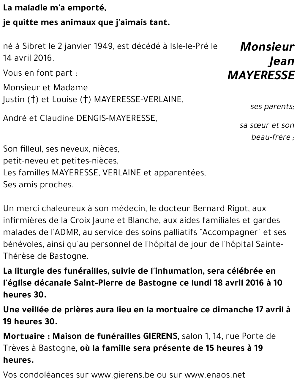 Jean MAYERESSE