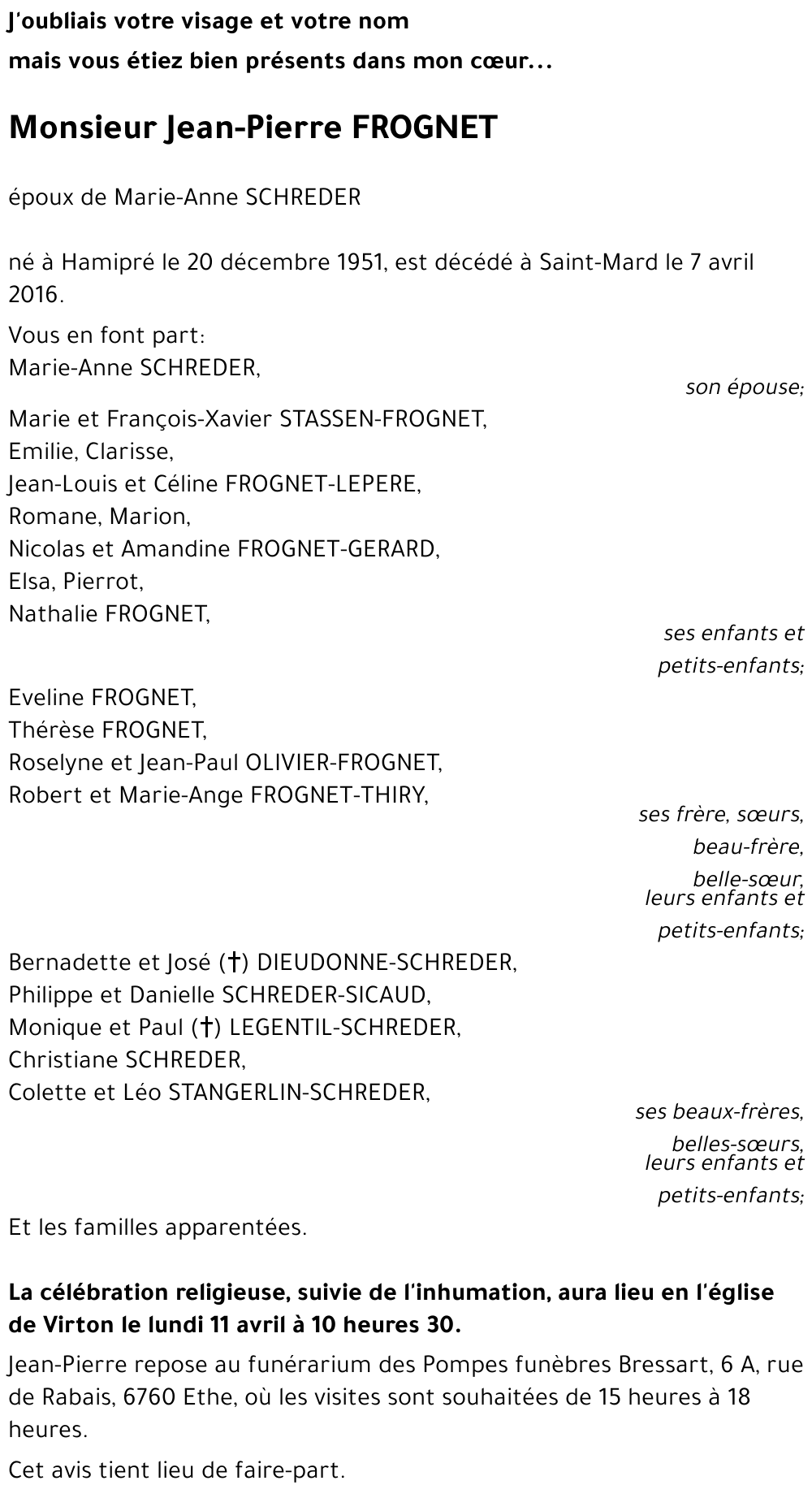 Jean-Pierre FROGNET 