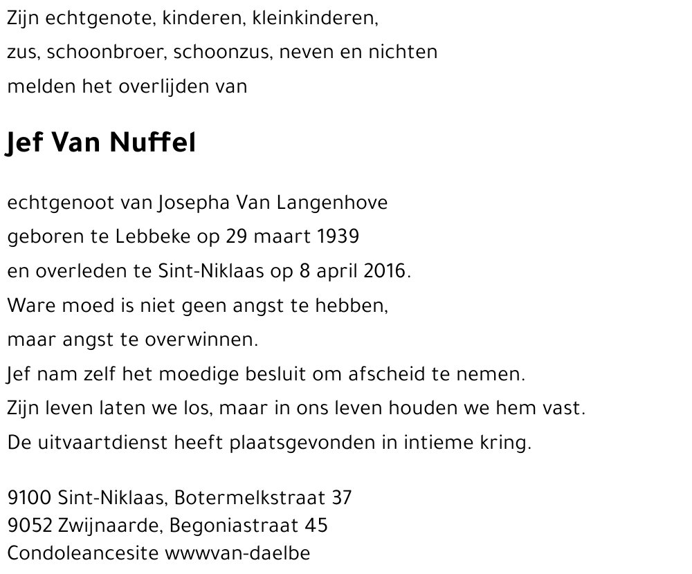 Jef Van Nuffel