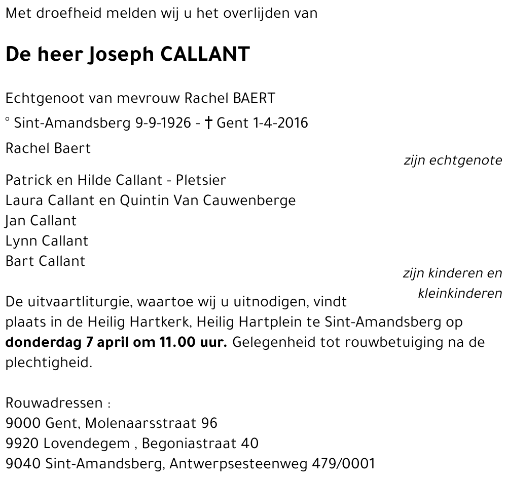 Joseph Callant