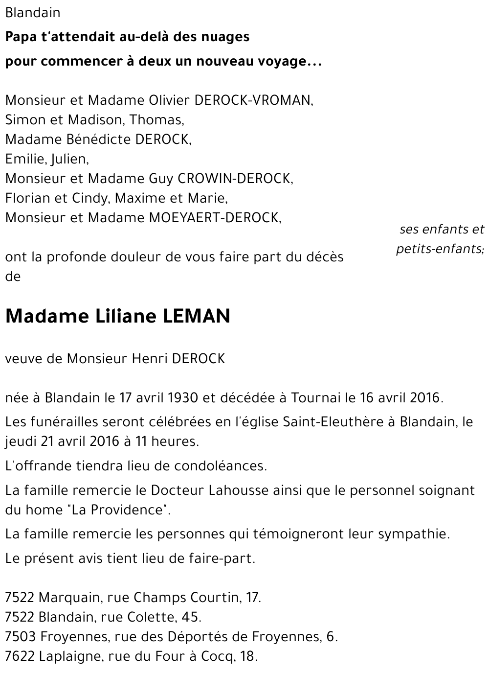 Liliane LEMAN