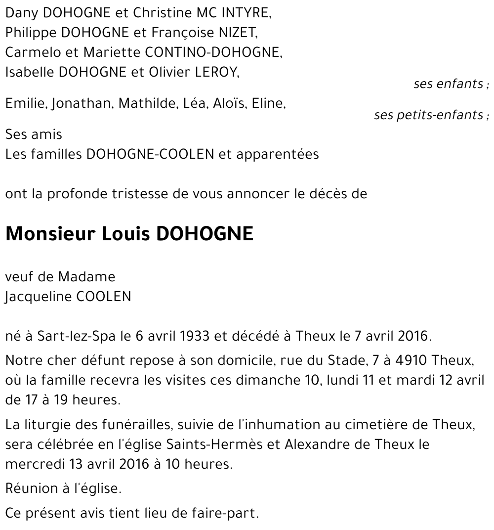 Louis DOHOGNE