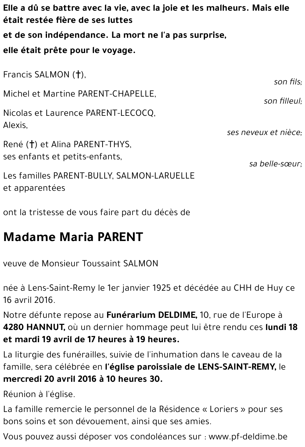 Maria PARENT