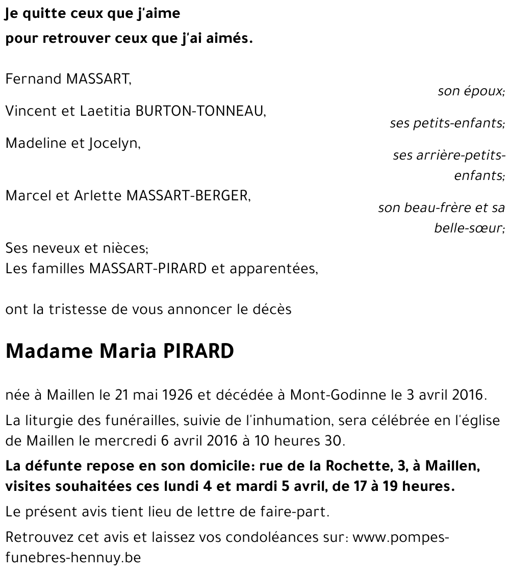 Maria PIRARD
