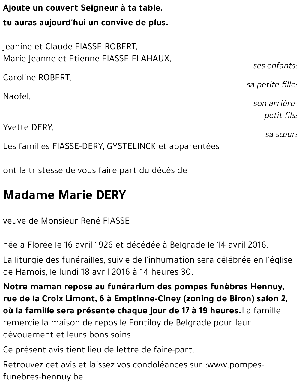 Marie DERY