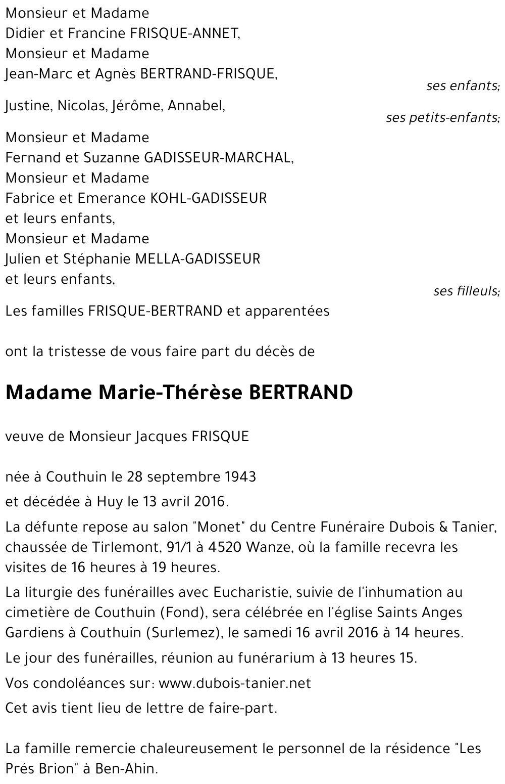 Marie-Thérèse BERTRAND