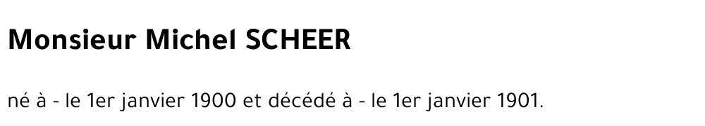 Michel SCHEER