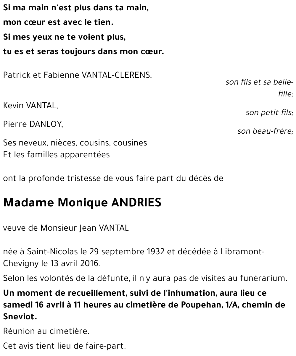 Monique ANDRIES