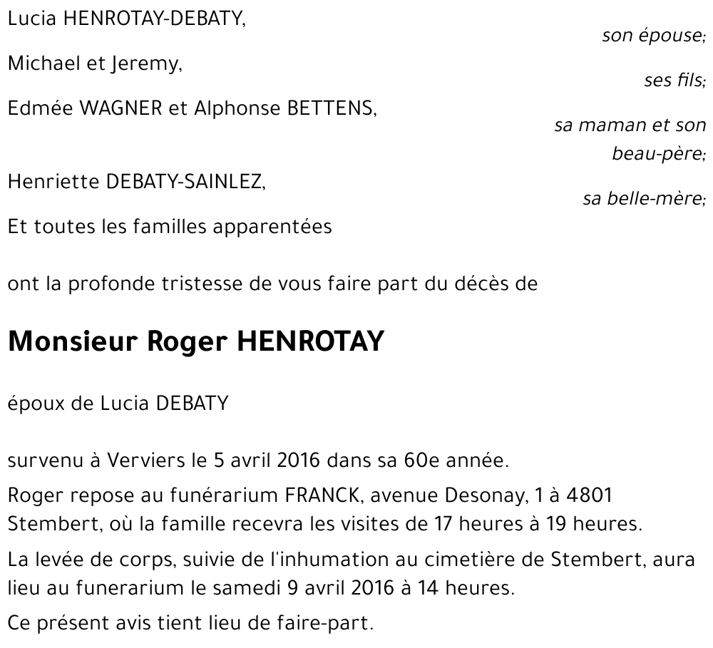 Roger HENROTAY