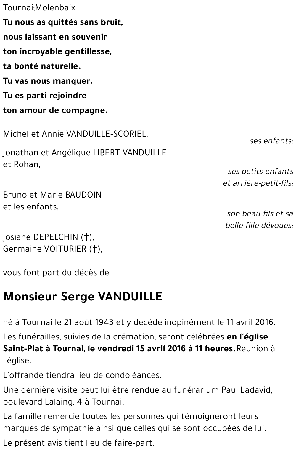 Serge VANDUILLE