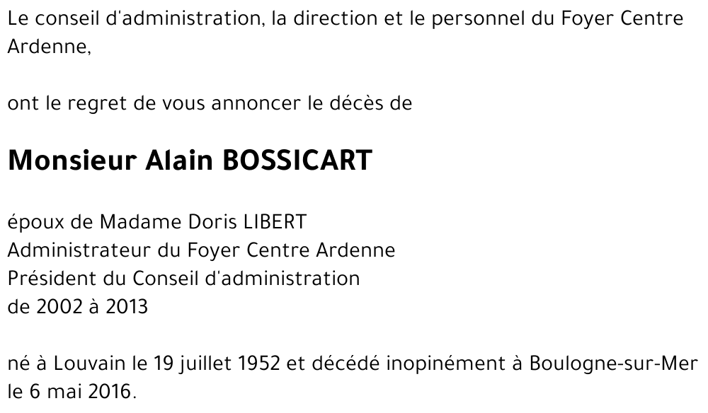 Alain BOSSICART