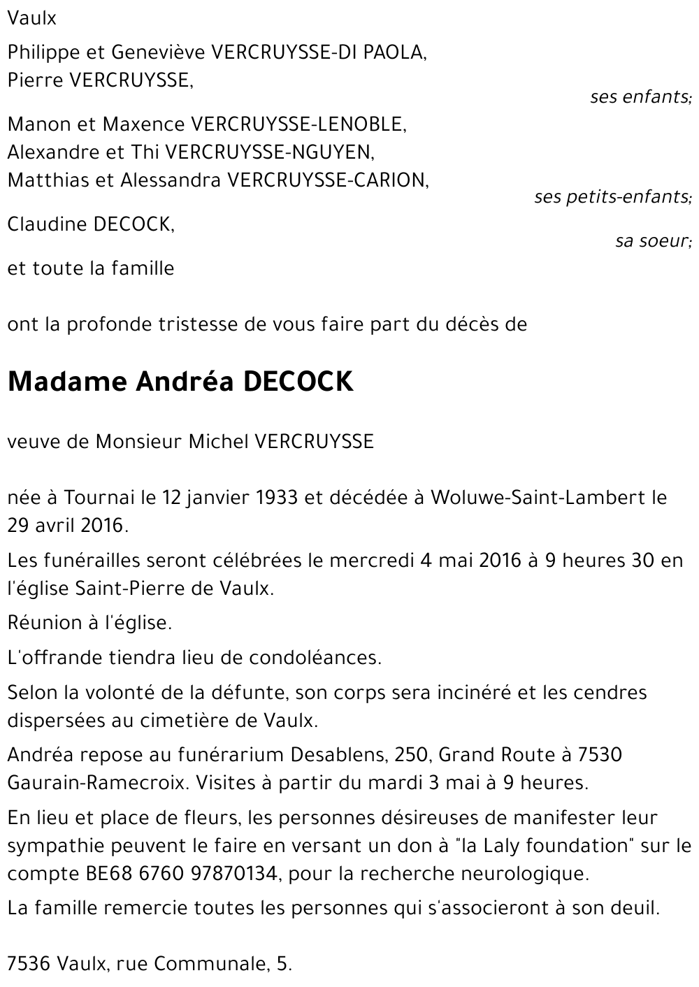 Andréa DECOCK
