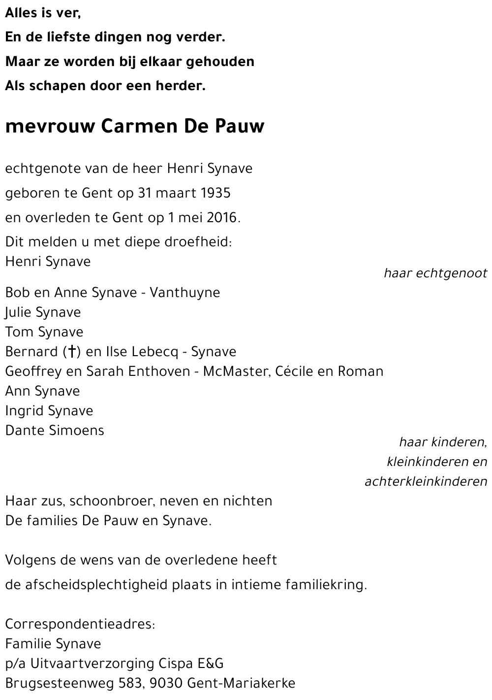 Carmen De Pauw