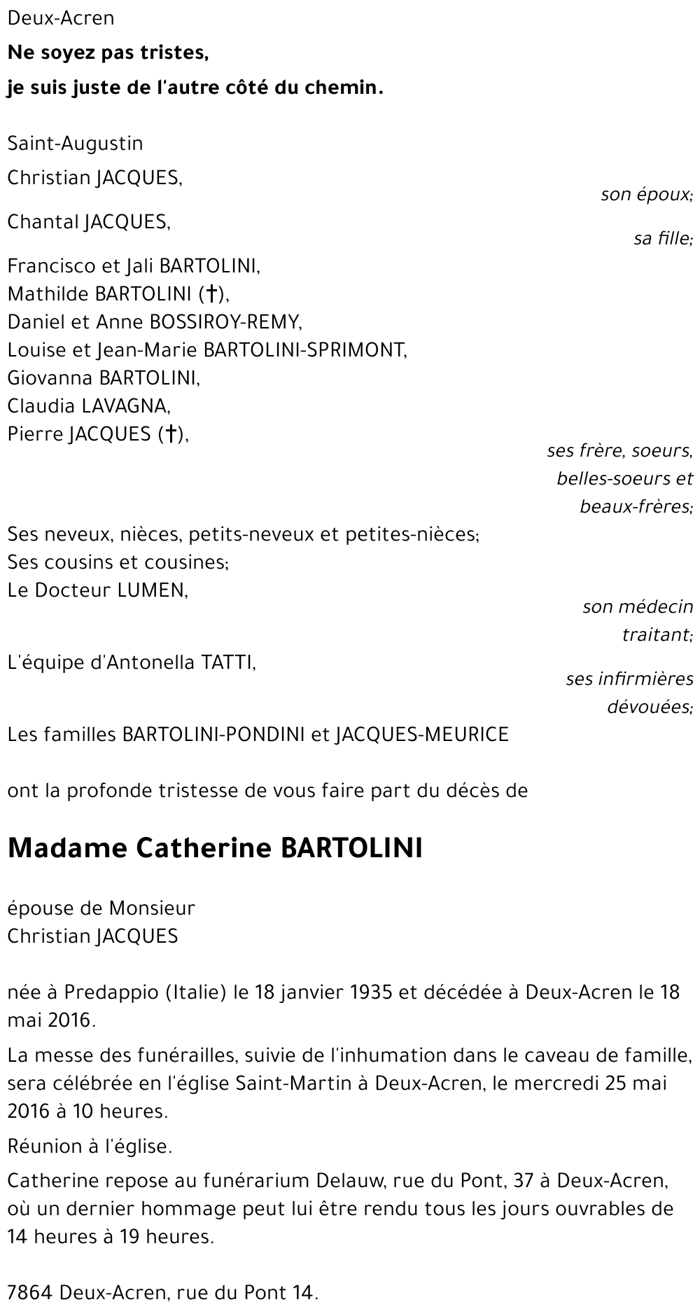 Catherine BARTOLINI