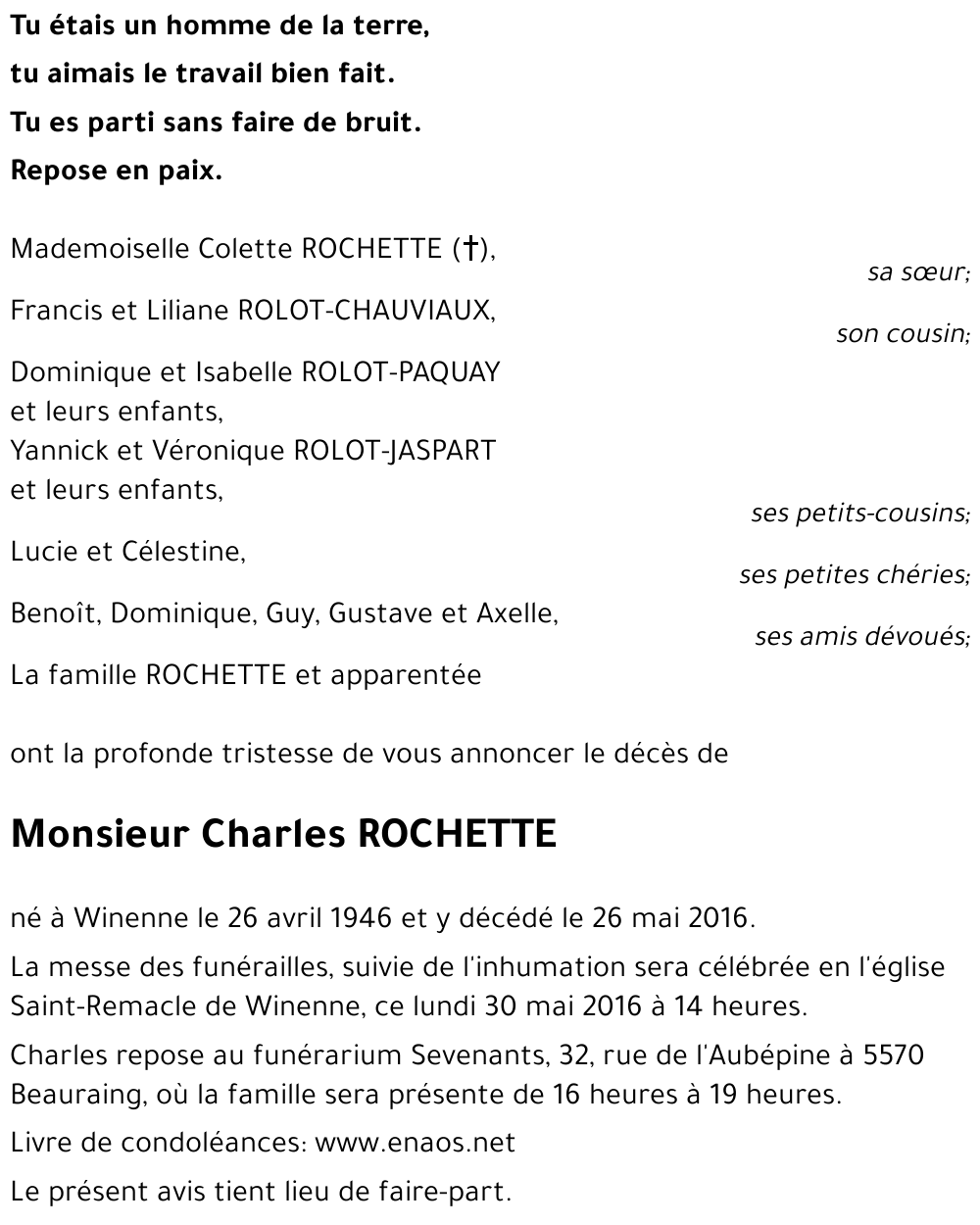 Charles ROCHETTE