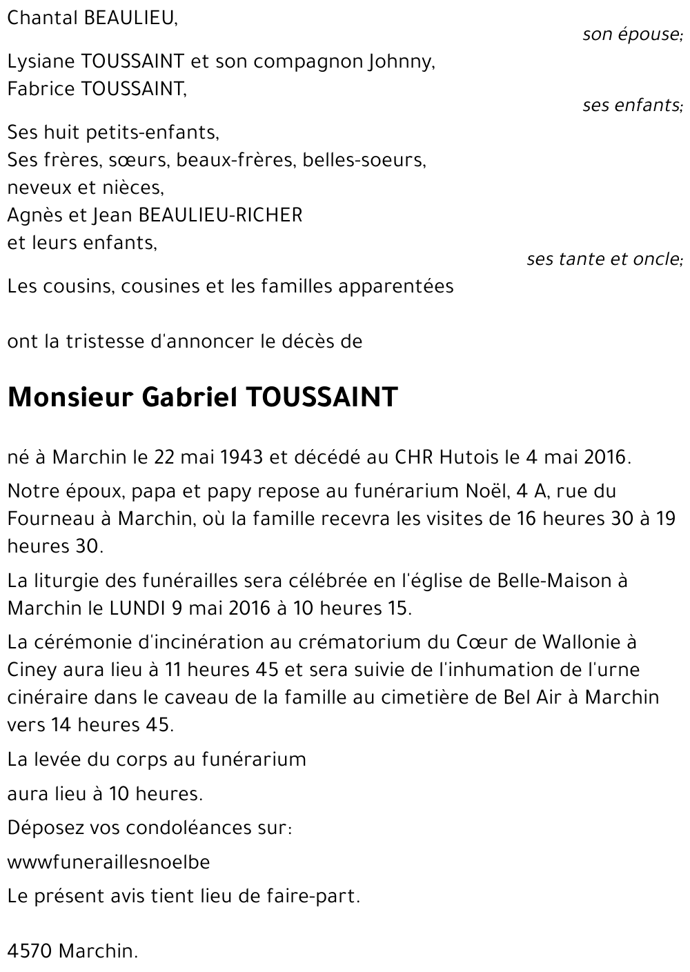 Gabriel TOUSSAINT