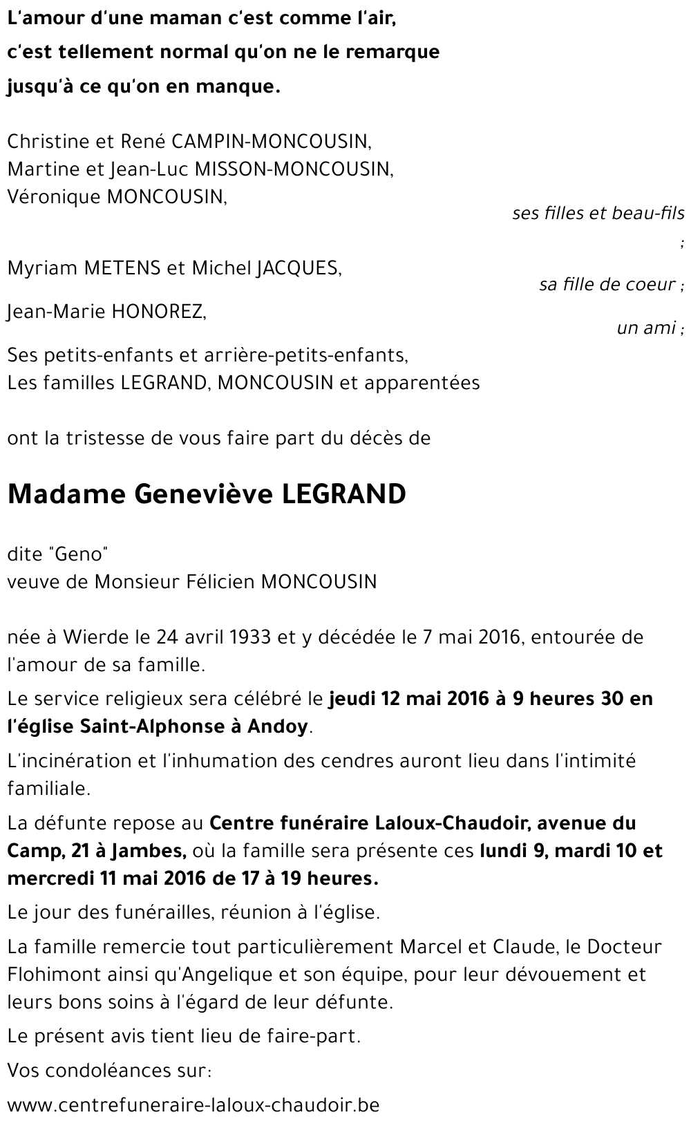 Geneviève LEGRAND
