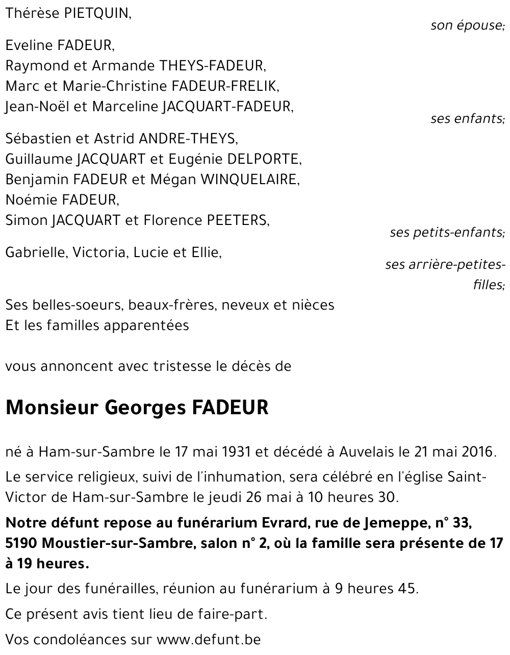 Georges FADEUR