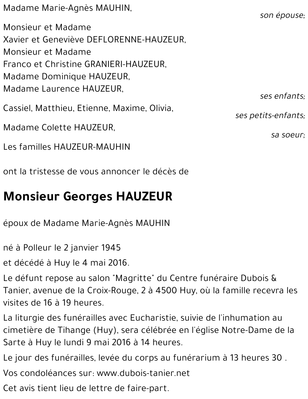 Georges HAUZEUR