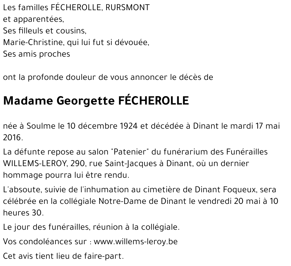 Georgette FÉCHEROLLE