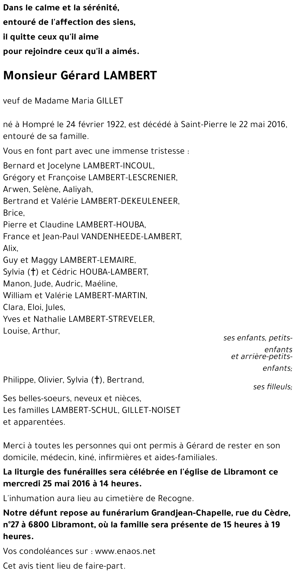 Gérard LAMBERT