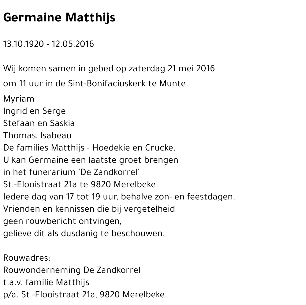 Germaine Matthys