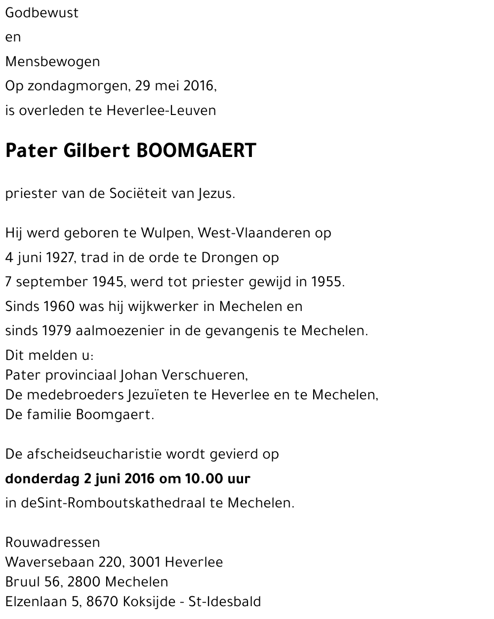 Gilbert BOOMGAERT