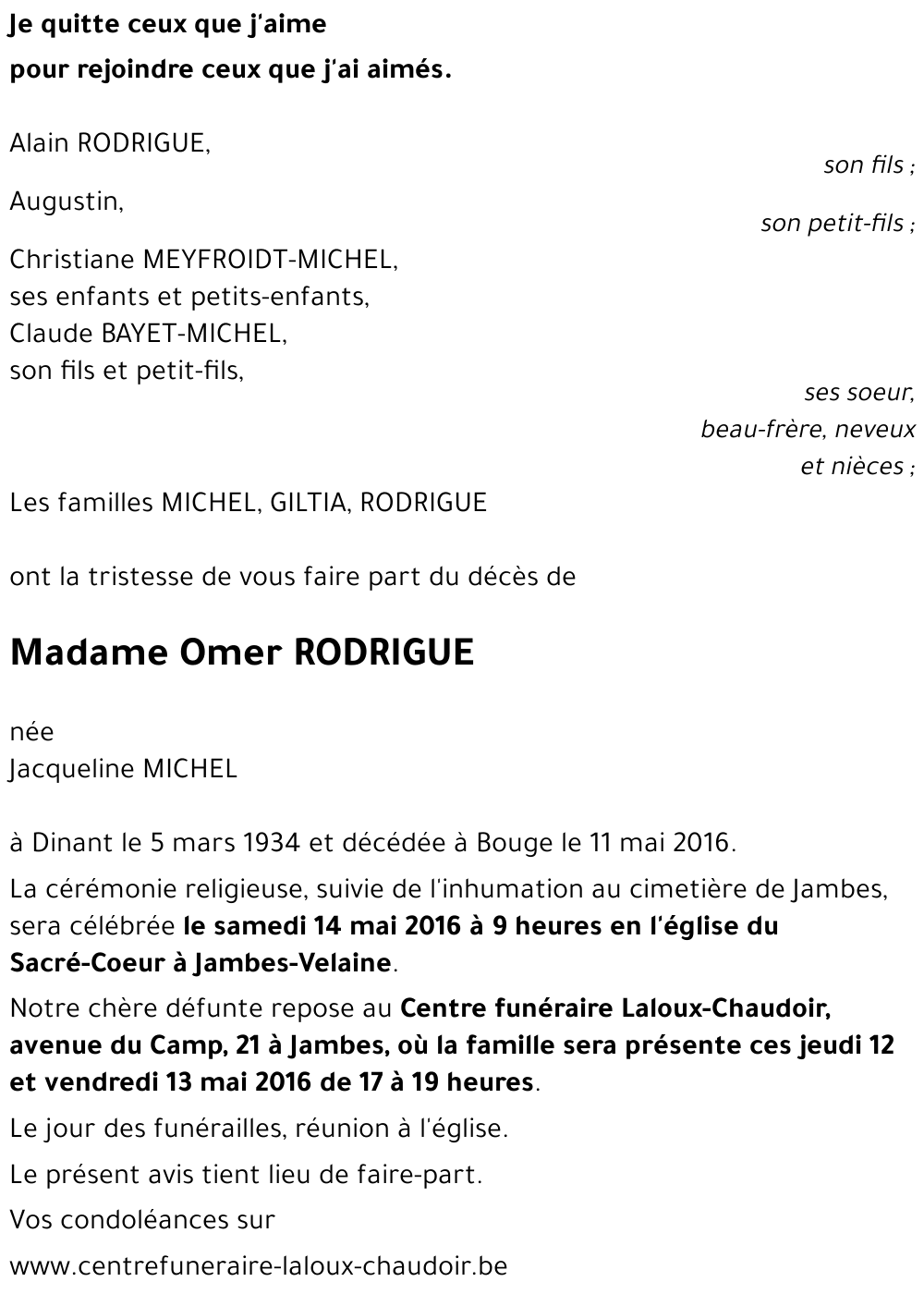 Jacqueline MICHEL